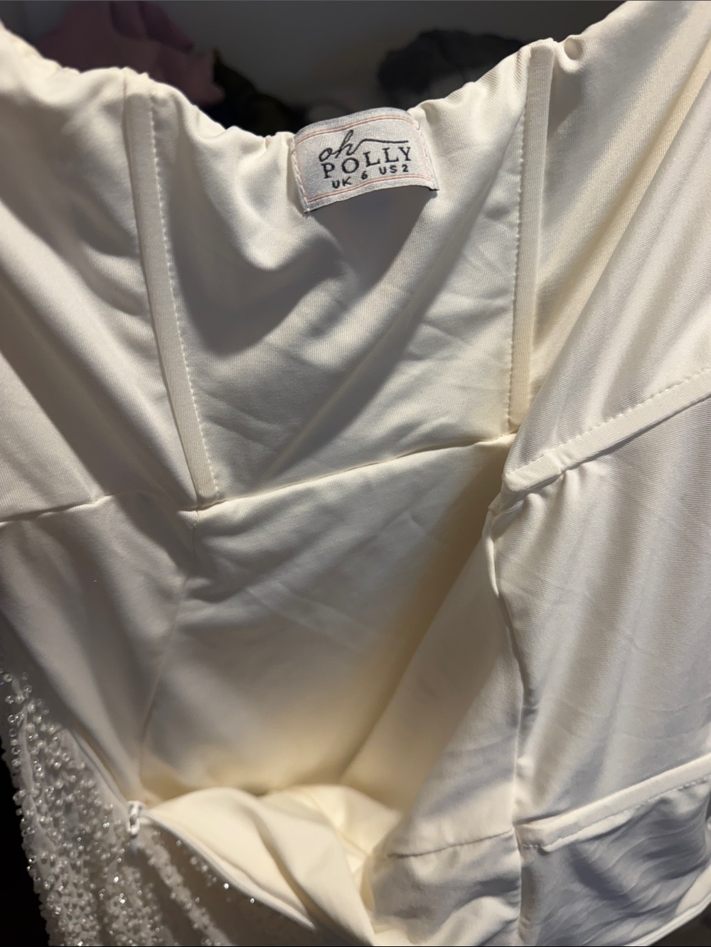 Oh Polly White Sparkle A-Line Dress - Picture 12 of 12
